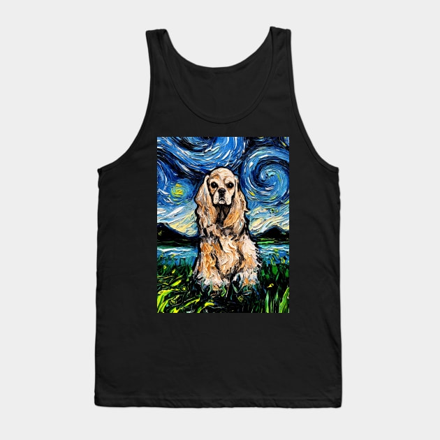 American Cocker Spaniel Night Tank Top by sagittariusgallery